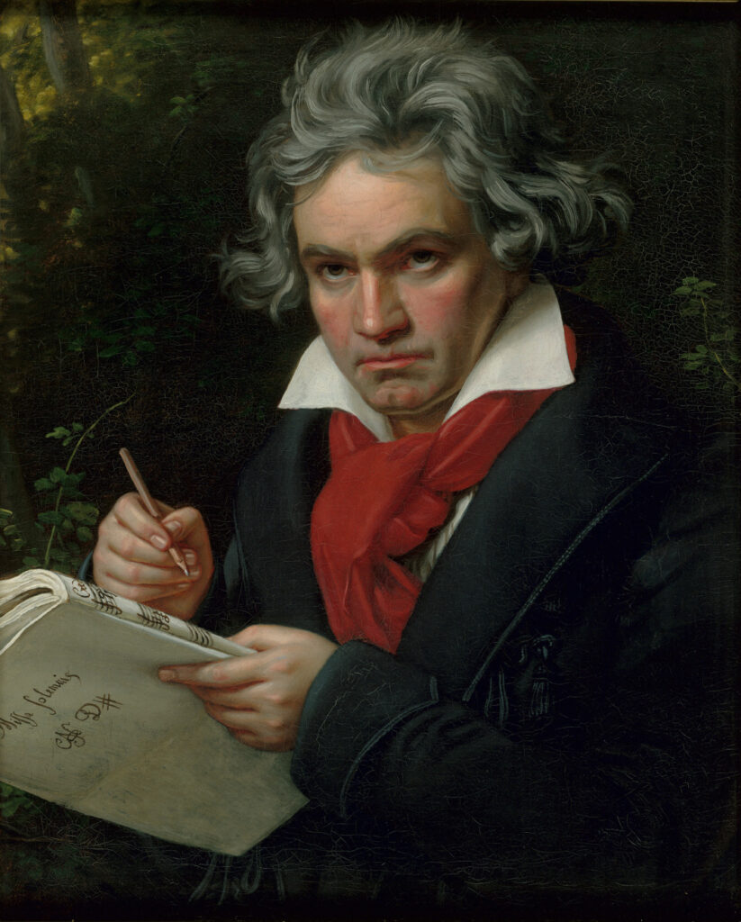1820年、ヨーゼフ・カール・シュティーラーが描いたルートヴィヒ・ヴァン・ベートーヴェンの肖像画